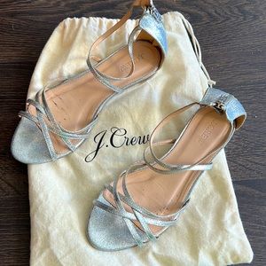 J. Crew Ballet Core Glitter Sandals